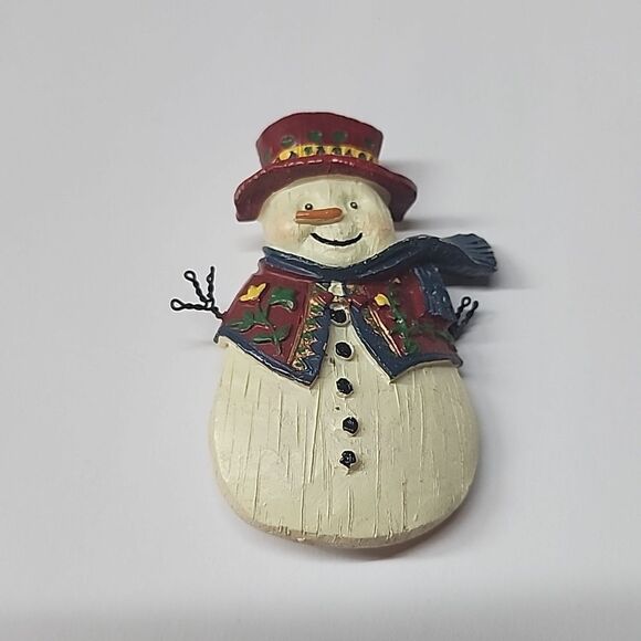 Snowman Brooch - Picture 1 of 6